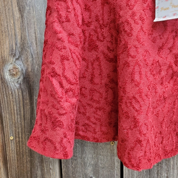 NWT Free People Tapestry Red Skater Skirt - Picture 3 of 6
